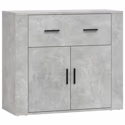 vidaXL 3x Sideboards Engineered Wood Cupboard Storage Cabinet Multi Colours - concrete grey - Additional view 5
