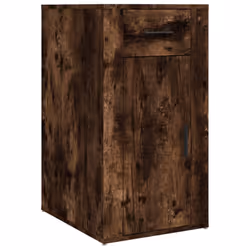 vidaXL Desk with Cabinet Engineered Wood Laptop Table Office Multi Colours - smoked oak - Additional view 5