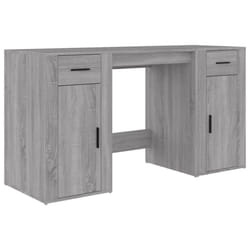 vidaXL Desk with Cabinet Engineered Wood Laptop Table Office Multi Colours - grey sonoma