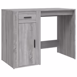 vidaXL Desk with Cabinet Engineered Wood Laptop Table Office Multi Colours - grey sonoma - Additional view 4