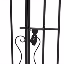 vidaXL Garden Gate Driveway Gate Fence Panel 121x8x100 cm Black Wrought Iron - Additional view 4