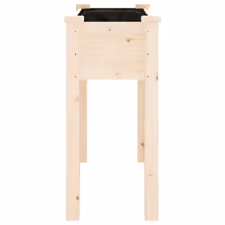 vidaXL Planter Plant Pot with Liner Raised Bed Flower Pot Grey Solid Wood Fir - light brown, 71 x 37 x 76 cm - Additional view 4