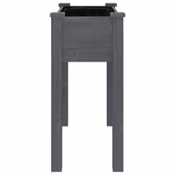 vidaXL Planter Plant Pot with Liner Raised Bed Flower Pot Grey Solid Wood Fir - grey, 71 x 37 x 76 cm - Additional view 4