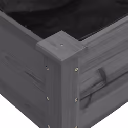 vidaXL Planter Plant Pot with Liner Raised Bed Flower Pot Grey Solid Wood Fir - grey, 71 x 37 x 76 cm - Additional view 6