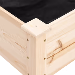 vidaXL Planter Plant Pot with Liner Raised Bed Flower Pot Grey Solid Wood Fir - light brown, 118 x 59 x 76 cm - Additional view 6