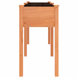 vidaXL Planter Plant Pot with Liner Raised Bed Flower Pot Grey Solid Wood Fir - brown, 161 x 45 x 76 cm - Additional view 4