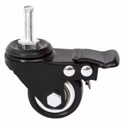 vidaXL Wheels Slide Wheels for Planter Slides with Brake 4 pcs Black Iron - Additional view 6