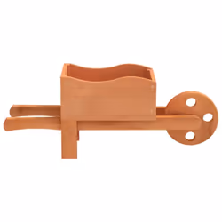 vidaXL Wheelbarrow Planters Woodland Wooden Garden Planter 2 pcs Solid Wood Fir - Additional view 4