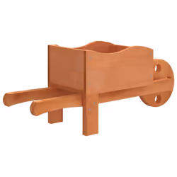 vidaXL Wheelbarrow Planters Woodland Wooden Garden Planter 2 pcs Solid Wood Fir - Additional view 5