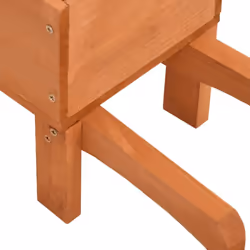 vidaXL Wheelbarrow Planters Woodland Wooden Garden Planter 2 pcs Solid Wood Fir - Additional view 7