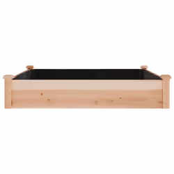 vidaXL Garden Raised Bed Planter with Liner Plant Flower Bed Solid Wood Pine - light brown, 120 x 120 x 25 cm - Additional view 4