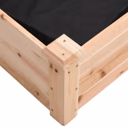 vidaXL Garden Raised Bed Planter with Liner Plant Flower Bed Solid Wood Pine - light brown, 120 x 120 x 25 cm - Additional view 6