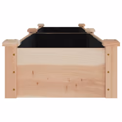 vidaXL Garden Raised Bed Planter with Liner Plant Flower Bed Solid Wood Pine - light brown, 240 x 45 x 25 cm - Additional view 4