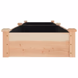 vidaXL Garden Raised Bed Planter with Liner Plant Flower Bed Solid Wood Pine - light brown, 240 x 60 x 25 cm - Additional view 4