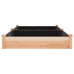 vidaXL Garden Raised Bed Planter with Liner Plant Flower Bed Solid Wood Pine - light brown, 240 x 120 x 25 cm - Additional view 4