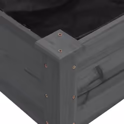vidaXL Garden Raised Bed Planter with Liner Plant Flower Bed Solid Wood Pine - grey, 240 x 120 x 25 cm - Additional view 6
