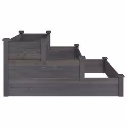 vidaXL Garden Raised Bed Outdoor Raised Planter Pot Flower Bed Solid Wood Fir - grey - Additional view 4