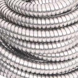 vidaXL Garden Hose Patio Water Hose with Spray Nozzle Silver Stainless Steel - 15 m - Additional view 4