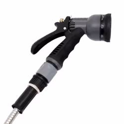 vidaXL Garden Hose Patio Water Hose with Spray Nozzle Silver Stainless Steel - 15 m - Additional view 5