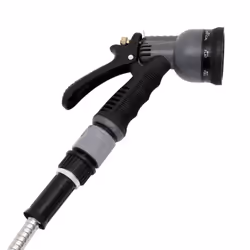 vidaXL Garden Hose Patio Water Hose with Spray Nozzle Silver Stainless Steel - 22.5 m - Additional view 5