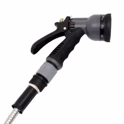 vidaXL Garden Hose Patio Water Hose with Spray Nozzle Silver Stainless Steel - 30 m - Additional view 5