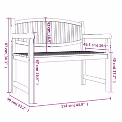 VidaXL 364408 outdoor bench Teak - Additional view 6