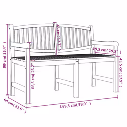 VidaXL 364409 outdoor bench Teak - Additional view 6
