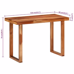 vidaXL Dining Table Kitchen Table Dining Desk Kitchen Desk Solid Wood Acacia