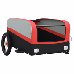 vidaXL Bike Cargo Trailer Bike Cart Bicycle Cargo Trailer Bike Wagon Iron - red, 122 x 52.5 x 42.5 cm - Additional view 4