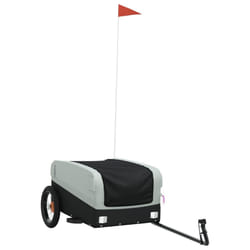 vidaXL Bike Cargo Trailer Bike Cart Bicycle Cargo Trailer Bike Wagon Iron - grey, 122 x 52.5 x 42.5 cm