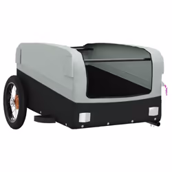 vidaXL Bike Cargo Trailer Bike Cart Bicycle Cargo Trailer Bike Wagon Iron - grey, 122 x 52.5 x 42.5 cm - Additional view 4