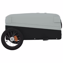 vidaXL Bike Cargo Trailer Bike Cart Bicycle Cargo Trailer Bike Wagon Iron - grey, 122 x 52.5 x 42.5 cm - Additional view 6