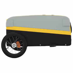 vidaXL Bike Cargo Trailer Bike Cart Bicycle Cargo Trailer Bike Wagon Iron - yellow, 122 x 52.5 x 42.5 cm - Additional view 6