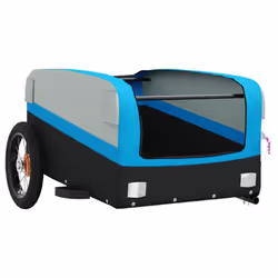 vidaXL Bike Cargo Trailer Bike Cart Bicycle Cargo Trailer Bike Wagon Iron - blue, 122 x 52.5 x 42.5 cm - Additional view 4