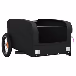 vidaXL Bike Cargo Trailer Bike Cart Bicycle Cargo Trailer Bike Wagon Iron - black, 122 x 52.5 x 42.5 cm - Additional view 4