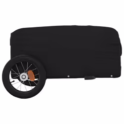 vidaXL Bike Cargo Trailer Bike Cart Bicycle Cargo Trailer Bike Wagon Iron - black, 122 x 52.5 x 42.5 cm - Additional view 6