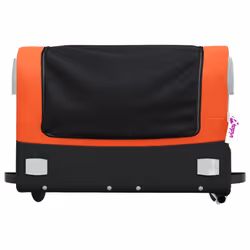 vidaXL Bike Trailer Bike Wagon Bicycle Trailer Black and Orange 45 kg Iron - Additional view 5