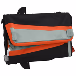 vidaXL Bike Trailer Bike Wagon Bicycle Trailer Black and Orange 45 kg Iron - Additional view 8