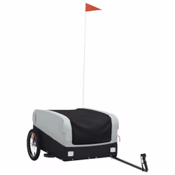 vidaXL Bike Cargo Trailer Bike Cart Bicycle Cargo Trailer Bike Wagon Iron - grey, 126 x 63 x 50 cm