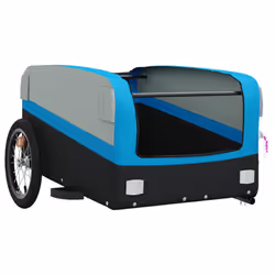 vidaXL Bike Cargo Trailer Bike Cart Bicycle Cargo Trailer Bike Wagon Iron - blue, 126 x 63 x 50 cm - Additional view 4