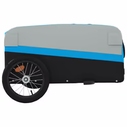 vidaXL Bike Cargo Trailer Bike Cart Bicycle Cargo Trailer Bike Wagon Iron - blue, 126 x 63 x 50 cm - Additional view 6