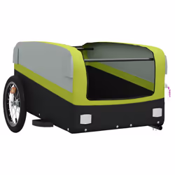 vidaXL Bike Cargo Trailer Bike Cart Bicycle Cargo Trailer Bike Wagon Iron - green, 126 x 63 x 50 cm - Additional view 4