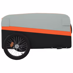 vidaXL Bike Cargo Trailer Bike Cart Bicycle Cargo Trailer Bike Wagon Iron - orange, 137 x 69 x 59 cm - Additional view 6