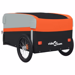 vidaXL Bike Cargo Trailer Bike Cart Bicycle Cargo Trailer Bike Wagon Iron - orange, 137 x 69 x 59 cm - Additional view 7