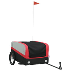 vidaXL Bike Cargo Trailer Bike Cart Bicycle Cargo Trailer Bike Wagon Iron - red, 137 x 69 x 59 cm