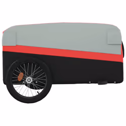 vidaXL Bike Cargo Trailer Bike Cart Bicycle Cargo Trailer Bike Wagon Iron - red, 137 x 69 x 59 cm - Additional view 6