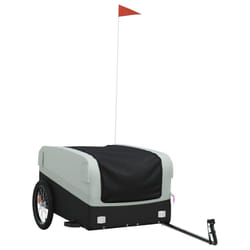 vidaXL Bike Cargo Trailer Bike Cart Bicycle Cargo Trailer Bike Wagon Iron - grey