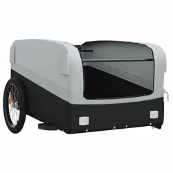 vidaXL Bike Cargo Trailer Bike Cart Bicycle Cargo Trailer Bike Wagon Iron - grey - Additional view 4