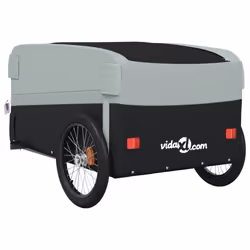vidaXL Bike Cargo Trailer Bike Cart Bicycle Cargo Trailer Bike Wagon Iron - grey - Additional view 7