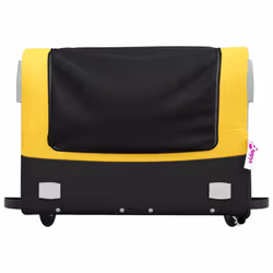 vidaXL Bike Cargo Trailer Bike Cart Bicycle Cargo Trailer Bike Wagon Iron - yellow, 137 x 69 x 59 cm - Additional view 5